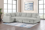 Devonshire Sleeper Sectional Sofa Storage Chaise Grey - 501208