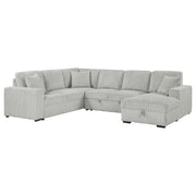 Devonshire Sleeper Sectional Sofa Storage Chaise Grey - 501208