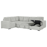 Devonshire Sleeper Sectional Sofa Storage Chaise Grey - 501208
