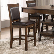 Dewey Upholstered Counter Chair Walnut (Set of 2) - 115209