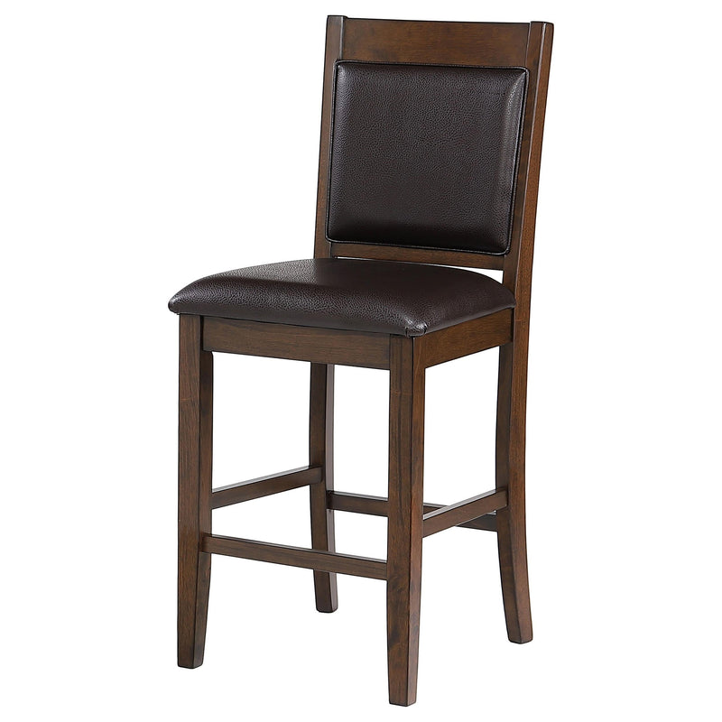 Dewey Upholstered Counter Chair Walnut (Set of 2) - 115209