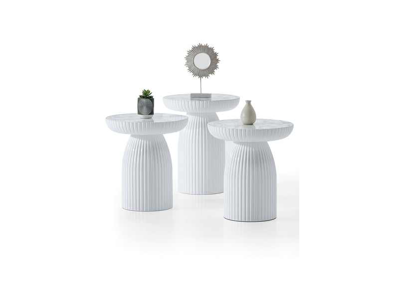 Diamond Coffee Table in White - 125-DIA-ET-W