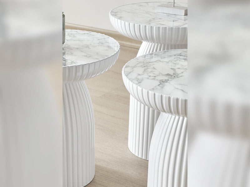 Diamond Coffee Table in White - 125-DIA-ET-W