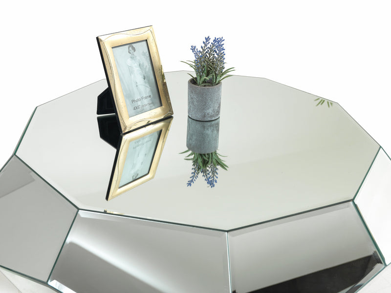 Diamond Mirrored  Coffee Table - DIAMOND-MIRRORED-CT
