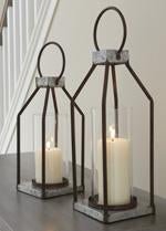 Diedrick Gray/Black Lantern (Set of 2) - DMV FurnitureTable Top Accessories
