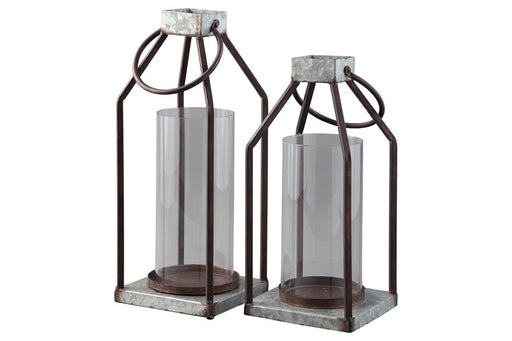 Diedrick Gray/Black Lantern (Set of 2) - DMV FurnitureTable Top Accessories
