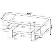 Dinard Engineered Wood Cocktail Coffee Table Grey Driftwood - 720878