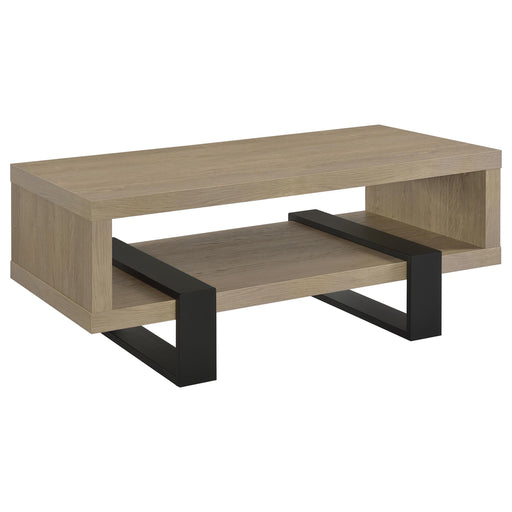 Dinard Engineered Wood Cocktail Coffee Table Latte - 723688