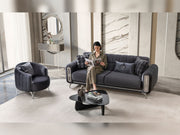 Dior 3-pieces (Sofa & Loveseat & Chair) Livingroom Set in Grey - 200-ST-DIO-TURKO376-321