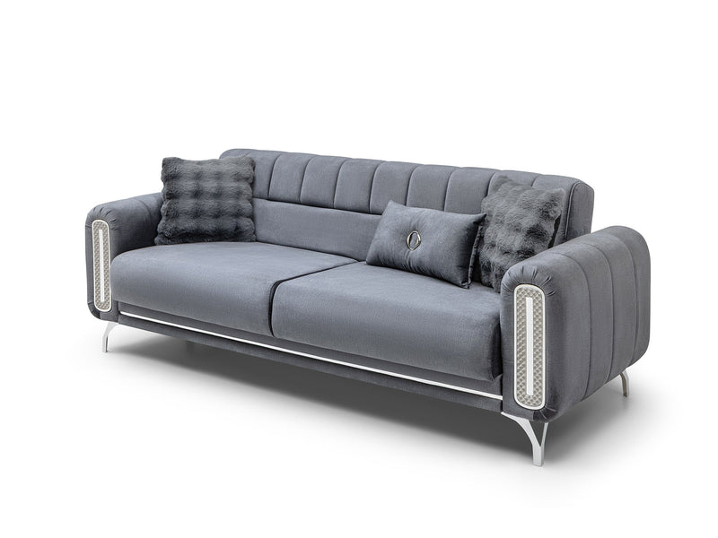 Dior Convertible Loveseat in Grey - 200-ST-DIO-TURKO376-2