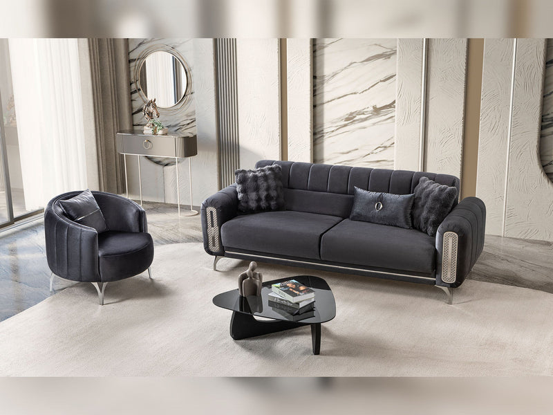 Dior Convertible Loveseat in Grey - 200-ST-DIO-TURKO376-2