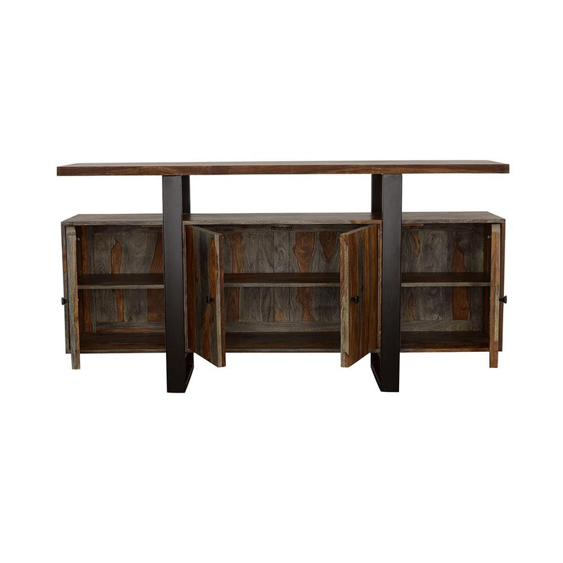 Ditman 4-door Solid Wood Sideboard Buffet Grey Sheesham - 110185