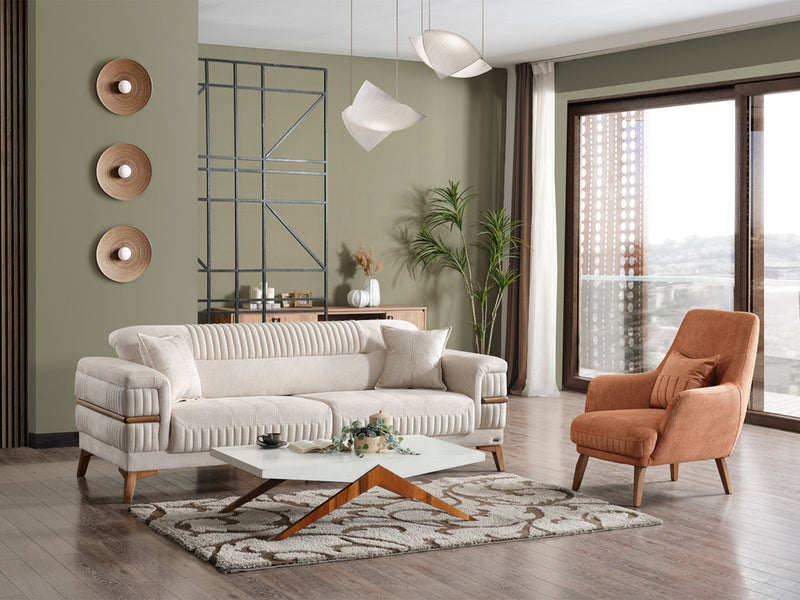 Divano Convertible Loveseat in Beige - 200-ELIF-DIV-A310-2