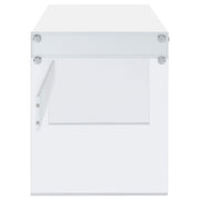 Dobrev 48-inch 2-drawer Writing Desk White High Gloss - 800829