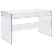 Dobrev 48-inch 2-drawer Writing Desk White High Gloss - 800829