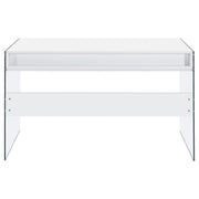 Dobrev 48-inch 2-drawer Writing Desk White High Gloss - 800829