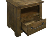 Doherty 1-drawer Nightstand Bedside Table Rustic Brown - 225162