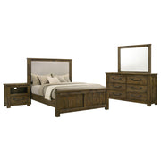 Doherty 4-piece Eastern King Bedroom Set Rustic Brown - 225161KE-S4