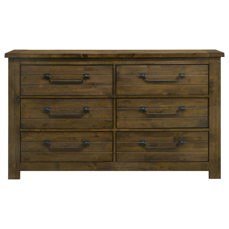 Doherty 6-drawer Bedroom Dresser Rustic Brown - 225163