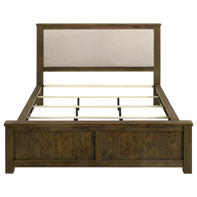 Doherty California King Linen Panel Bed Rustic Brown - 225161KW