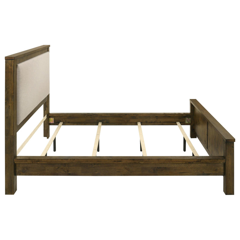 Doherty California King Linen Panel Bed Rustic Brown - 225161KW