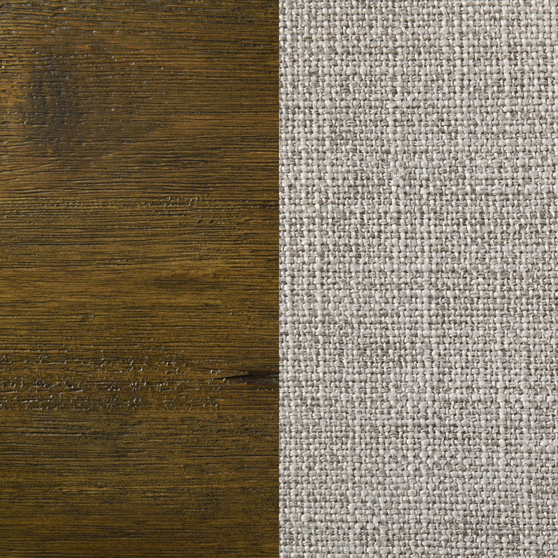 Doherty California King Linen Panel Bed Rustic Brown - 225161KW