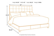 Dolante Beige Queen Upholstered Bed - DMV FurnitureQueen Bed
