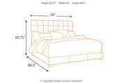 Dolante Beige Queen Upholstered Bed - DMV FurnitureQueen Bed