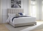 Dolante Beige Queen Upholstered Bed - DMV FurnitureQueen Bed