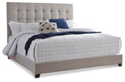 Dolante Beige Queen Upholstered Bed with Chest of Drawers and Nightstand - B130B7