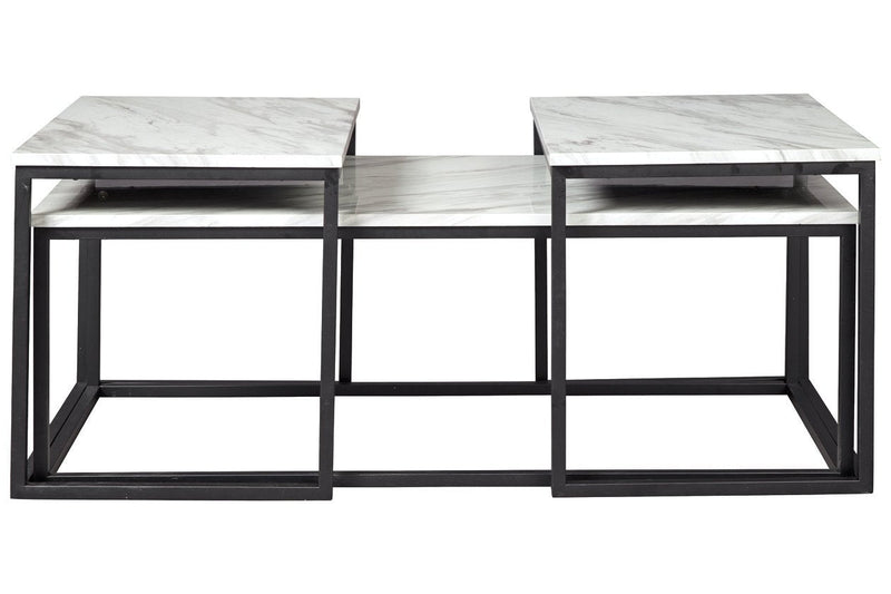 Donnesta Gray/Black Table (Set of 3) - DMV FurnitureOccasional Table Set