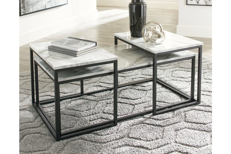 Donnesta Gray/Black Table (Set of 3) - DMV FurnitureOccasional Table Set