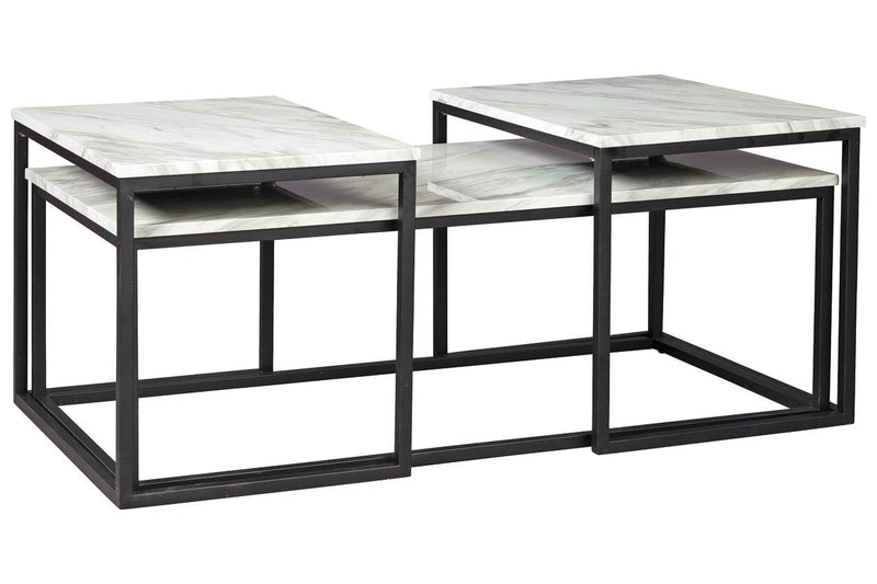 Donnesta Gray/Black Table (Set of 3) - DMV FurnitureOccasional Table Set