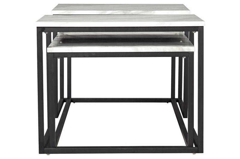 Donnesta Gray/Black Table (Set of 3) - DMV FurnitureOccasional Table Set