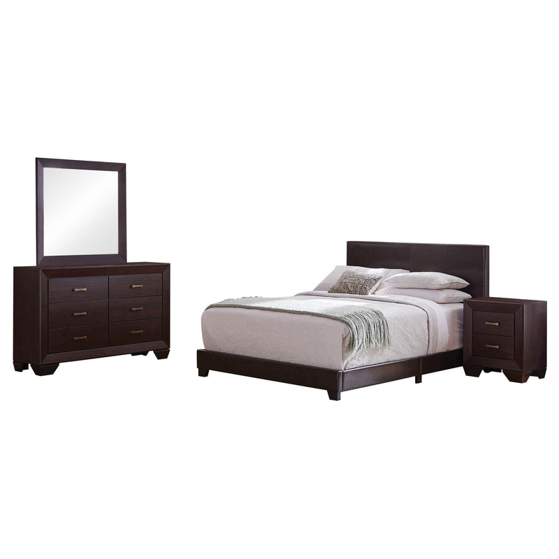 Dorian 4-piece Eastern King Bedroom Set Dark Cocoa - 300762KE-S4