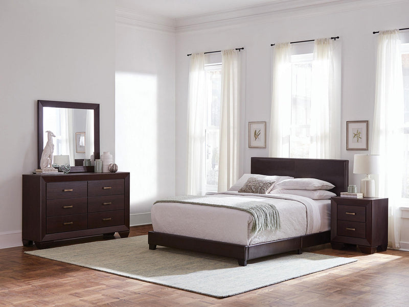 Dorian 4-piece Eastern King Bedroom Set Dark Cocoa - 300762KE-S4