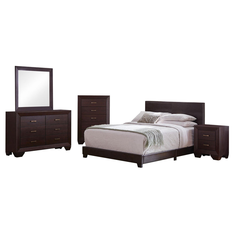 Dorian 5-piece Eastern King Bedroom Set Dark Cocoa - 300762KE-S5