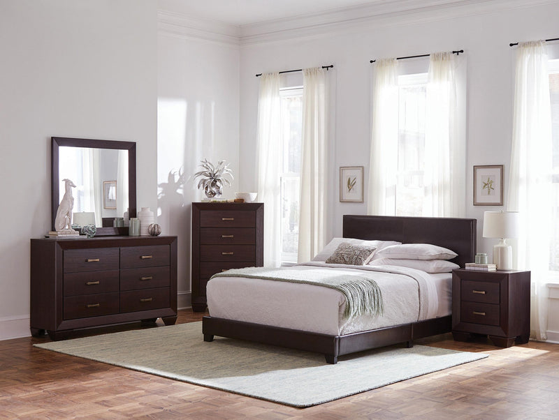Dorian 5-piece Eastern King Bedroom Set Dark Cocoa - 300762KE-S5