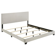 Dorian Fabric Upholstered California King Panel Bed Cream - 300852KW