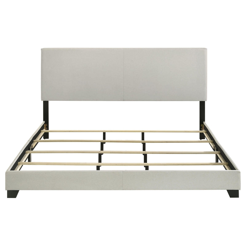 Dorian Fabric Upholstered California King Panel Bed Cream - 300852KW