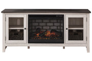 Dorrinson Two - tone 60" TV Stand with Electric Fireplace - DMV FurnitureTV Stand