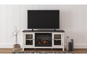 Dorrinson Two - tone 60" TV Stand with Electric Fireplace - DMV FurnitureTV Stand