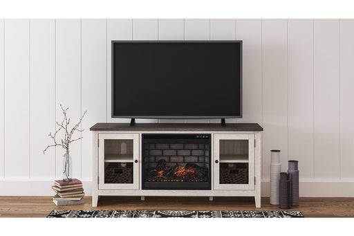 Dorrinson Two - tone 60" TV Stand with Electric Fireplace - DMV FurnitureTV Stand