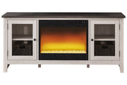 Dorrinson Two - tone 60" TV Stand with Electric Fireplace - DMV FurnitureTV Stand