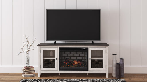 Dorrinson Two - tone Large TV Stand w/Fireplace Option - DMV FurnitureTV Stand