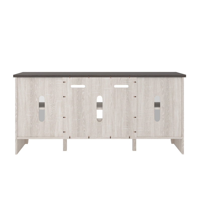 Dorrinson Two - tone Large TV Stand w/Fireplace Option - DMV FurnitureTV Stand