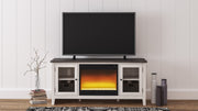 Dorrinson Two - tone Large TV Stand w/Fireplace Option - DMV FurnitureTV Stand