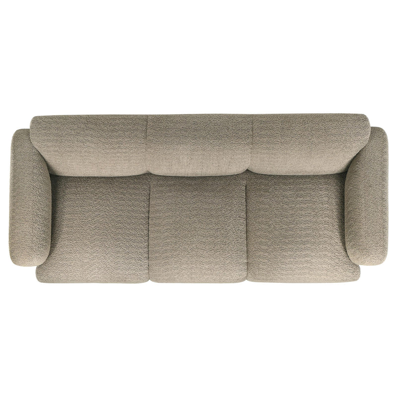 Dorset 2-piece Upholstered Round Track Arm Sofa Set Brown - 509814-S2
