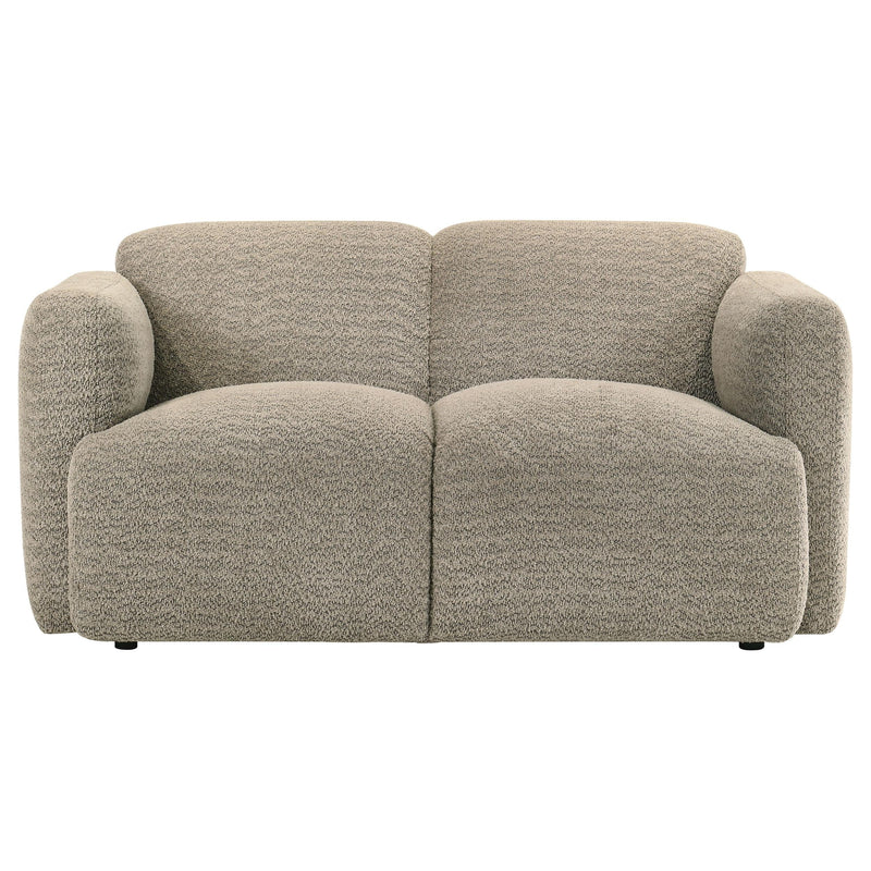 Dorset 2-piece Upholstered Round Track Arm Sofa Set Brown - 509814-S2