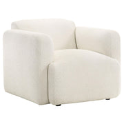 Dorset 3-piece Upholstered Round Track Arm Sofa Set White - 509811-S3